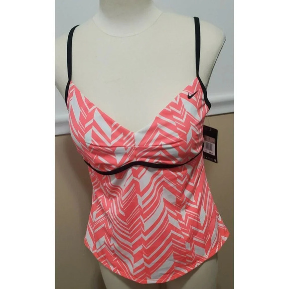 Nike Neon Pink White Black Trim Athletic Tank Top - Picture 1 of 6